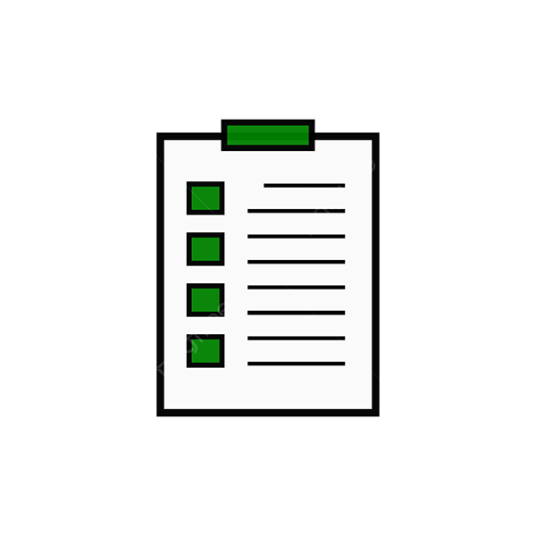 Checklist màu xanh icon png