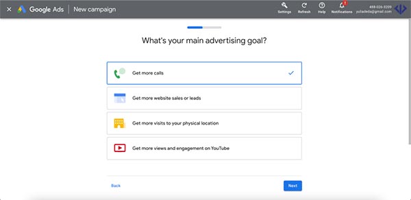 Mục tiêu quảng cáo trên Google Ads