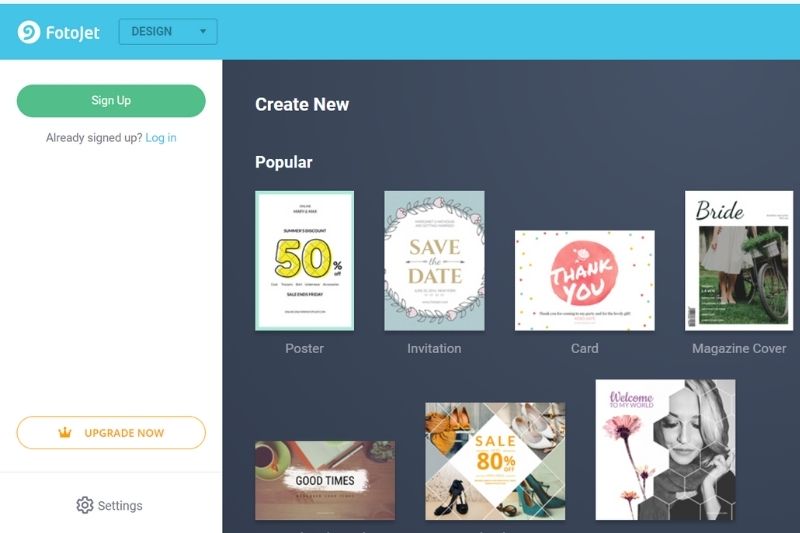 Công cụ Fotojet - Thiết kế tờ rơi online