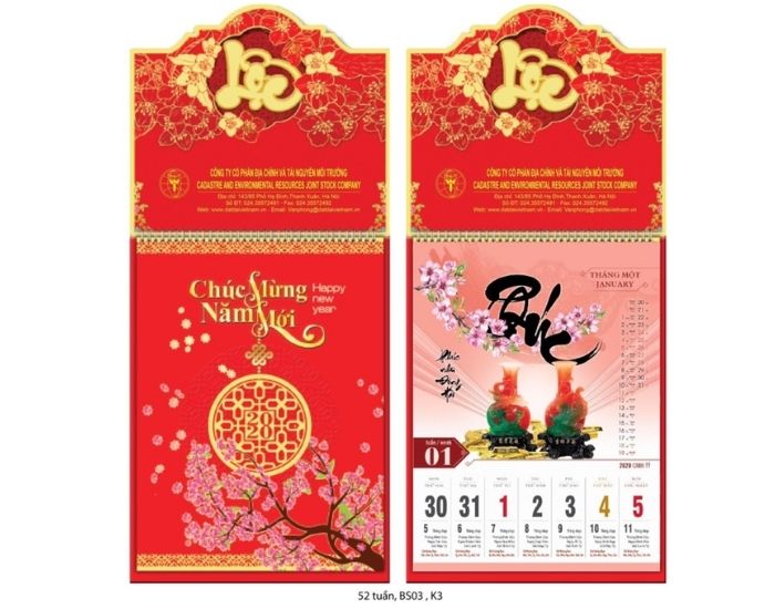 In Lịch độc Quyền Giá Rẻ Thiết Kế ấn Tượng 2025