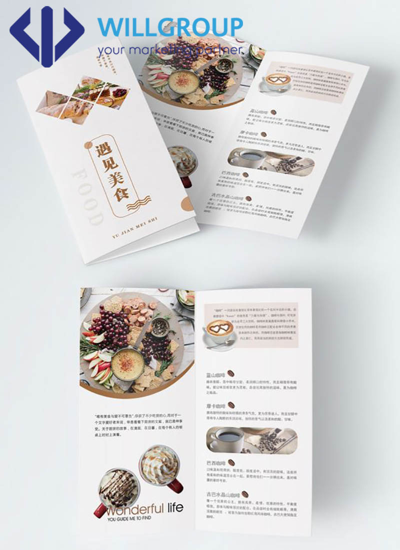 Mockup brochure nhà hàng Trung Hoa