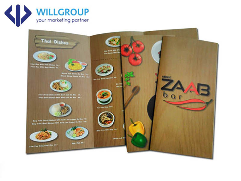 Mockup brochure nhà hàng Thái