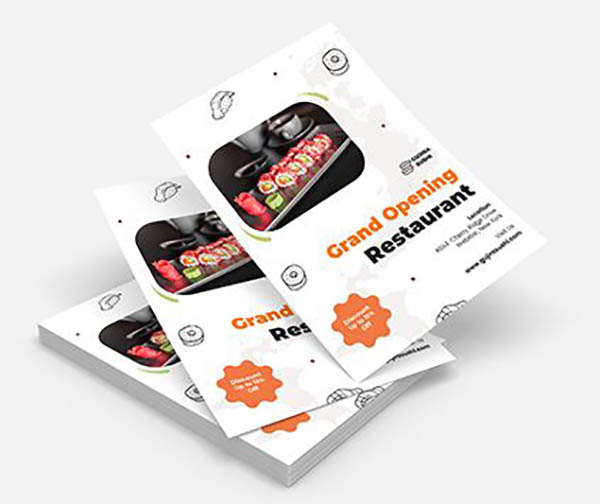 Tờ rơi khai trương nhà hàng