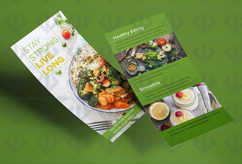 Tờ rơi quảng cáo thực phẩm lành mạnh