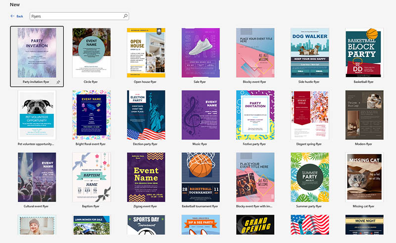 Các thiết kế tờ rơi quảng cáo trong word