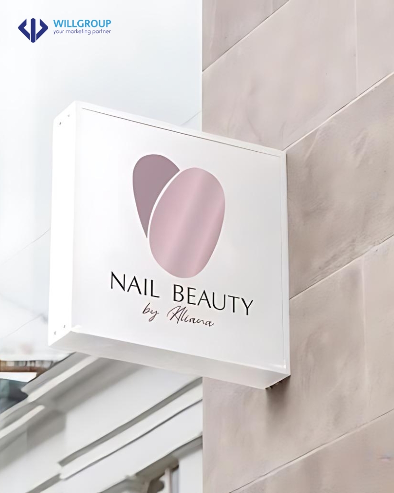 Bảng hiệu hộp đèn của Nail Beauty