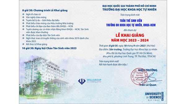 Mẫu thư mời khai giảng trường Đại học