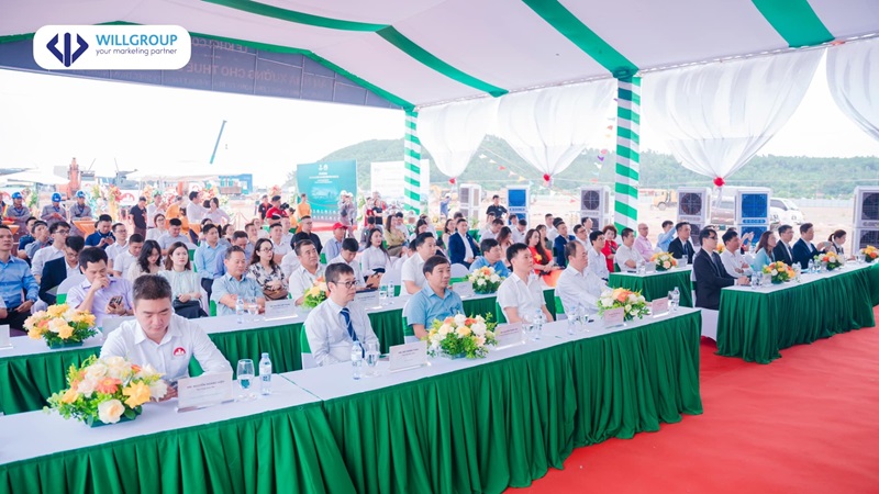 không gian nhà bạt trong lễ động thổ, khởi công