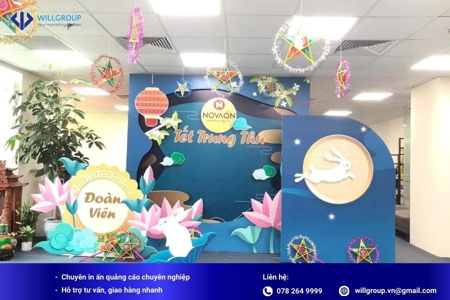 Backdrop sân khấu trung thu 3D