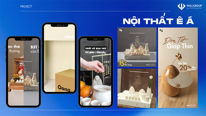 Sản xuất video social cho nội thất Ê Á