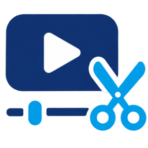 Icon hậu kì video màu xanh dương